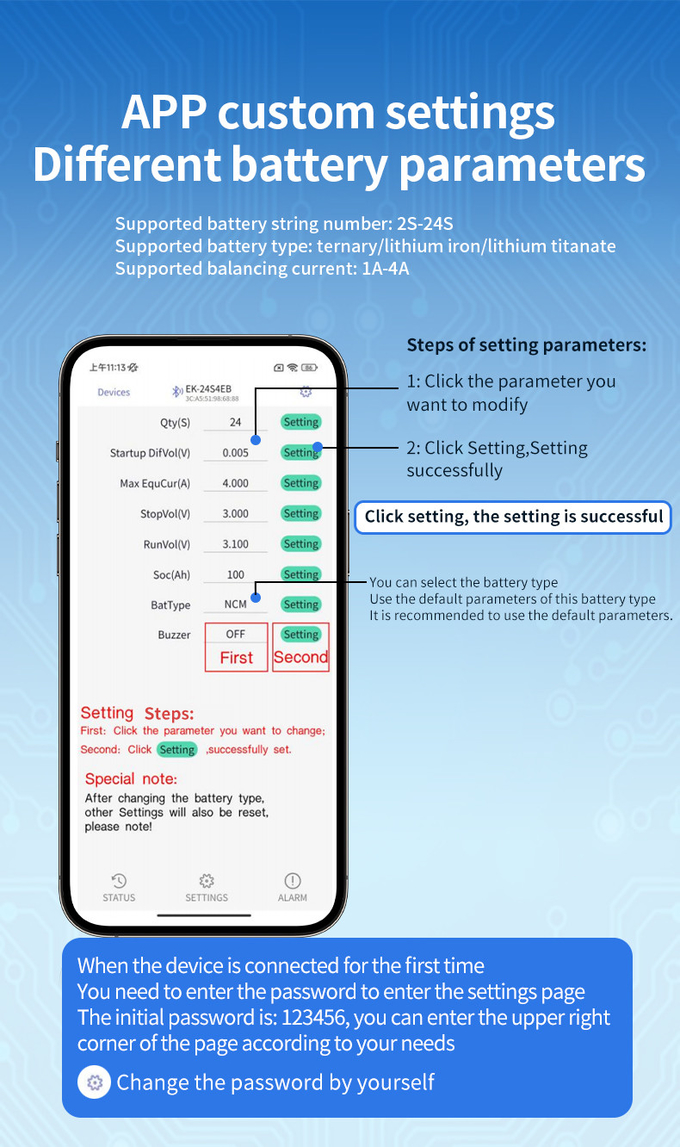 Enerkey Active Balancer Bluetooth 4A 2S-24S Battery Equalizer With Mobile App For Lifepo4/Li-ion