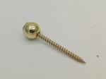 Round Ball Coffin Accessories Zamak Materail Screw ZD05B In Gold Plating