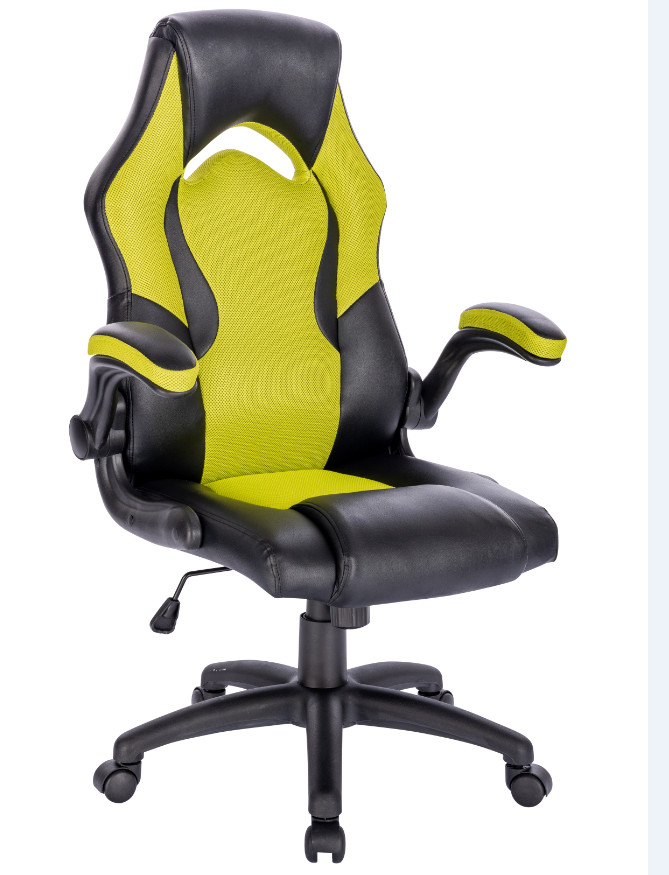 Premium PU Leather Gaming Office Chair Swivel Gaming Computer Chair With Adjustable Armrest