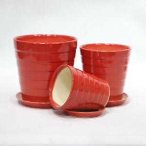 Quality Round Lightweight Ceramic Planters With Drainage Hole wholesale