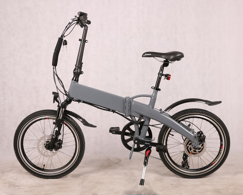 25 - 32KM/h Compact Folding Electric Bike 20 Inch With Front Rear Disc Brake