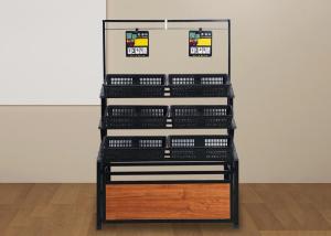 Quality Plastic Spraying Vegetable Display Rack Multifunctional For Supermarket wholesale
