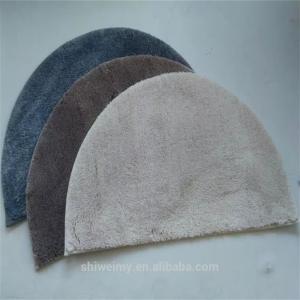 Quality Half round shaggy microfiber entrance mat wholesale