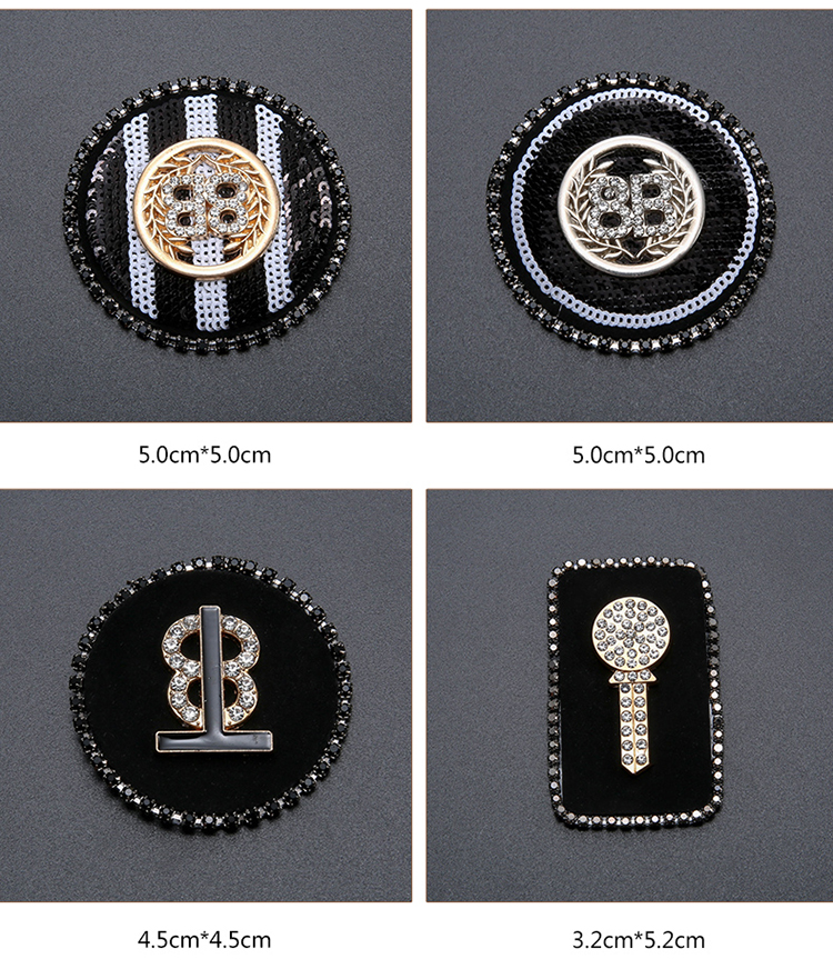 Leather Clothing Down Jacket Decoration Applique Badges, Embroidered Leather Label Cloth Patches, Clothes Hole Repair Stickers