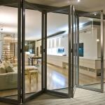 Custom Aluminium Bi Folding Patio Doors Energy Saving For Exterior Patio