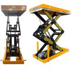 1 Ton 1300mmx820mm Hydraulic Double Scissor Lift Table Cart 70.08in