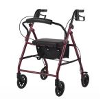 Four Wheels Aluminum Medical Folding Wheelchair Rollator Walker