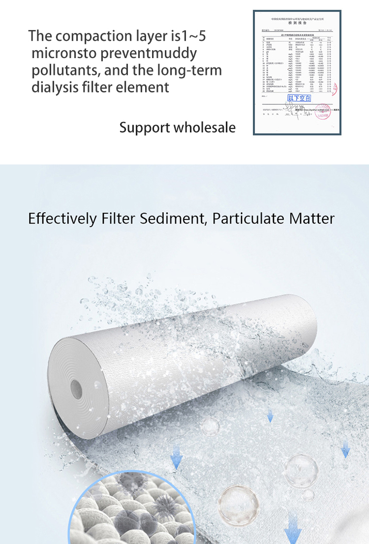 5 Micron 10 Inch Pp Big Fat Melt Blown Pp Filter Cartridge Used To Remove Sand White