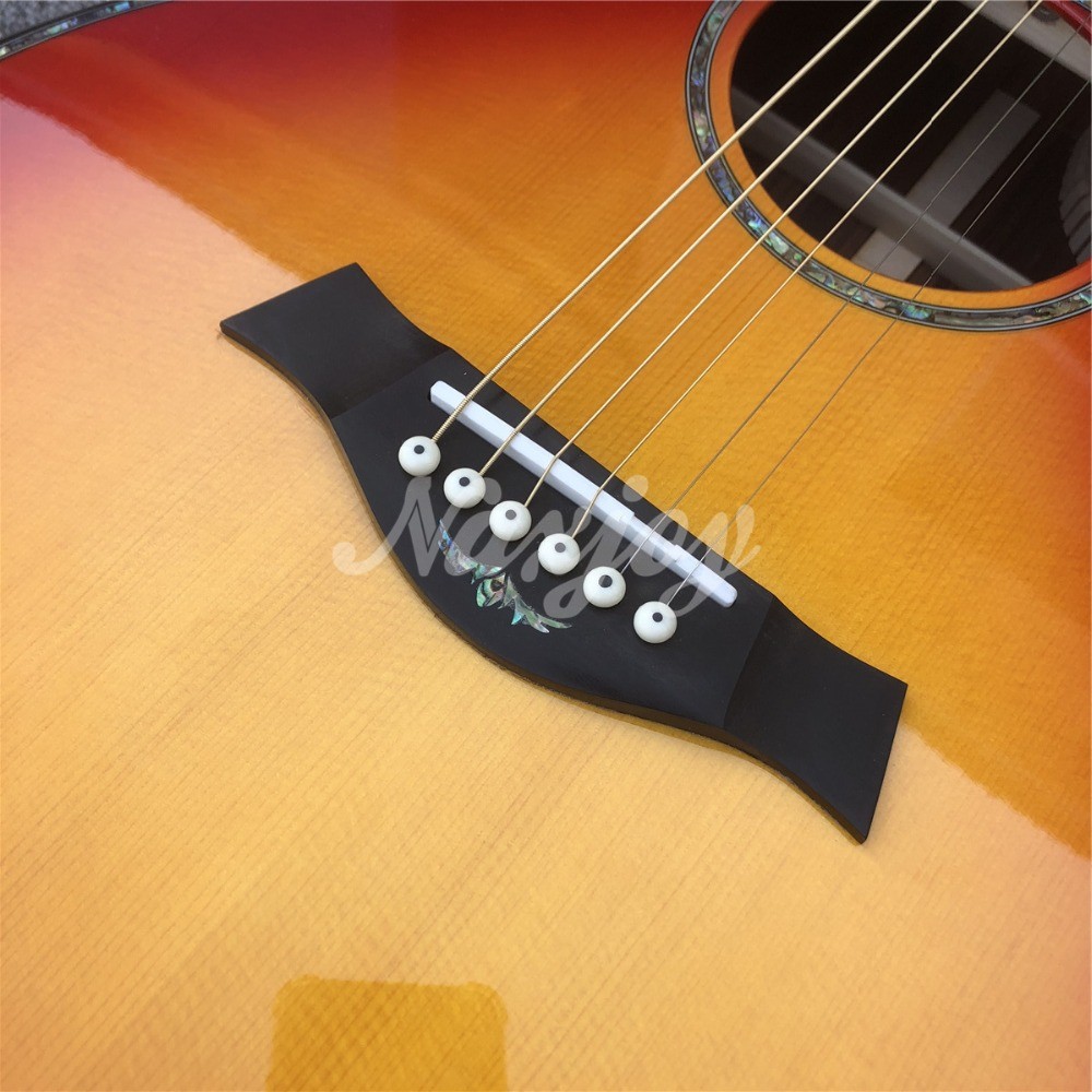 2019 NEW Sunbrust SP14s Acoustic Guitar with fingerboard ebony rosewood back side
