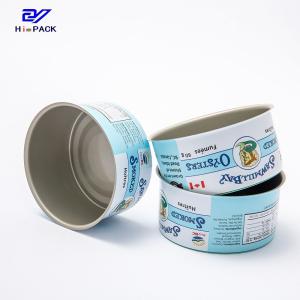 Quality D65X34mm Beef Can 50 Gram Round Tin Packaging With Antique Printing wholesale