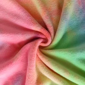 Quality Tie Dyed 340gsm Brushed Flannel Fabric 150D 288F wholesale