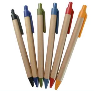 Quality logo brand custom eco paper gift ball pen,wenzhou factory eco green paper pen wholesale