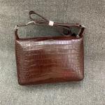 Exotic Alligator Skin Men's Soft Shoulder Bag Authentic Real Crocodile Leather