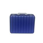 100% Pure Aluminum Hard Case Blue Aluminum Molded Carrying Box