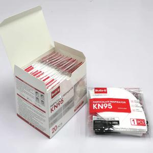 Quality Earloop KN95 Respirator Face Mask High Filtration Rate 95% 20Pcs Individual Package wholesale