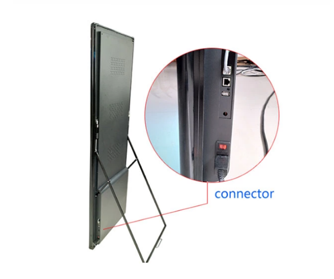 P1.86 RGB Color LED Floor Standing Poster Display For Supermarkets, Hotels And Restaurants