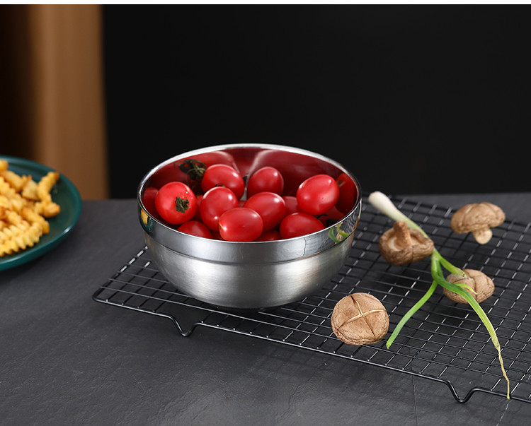 Double Walled 304 Stainless Steel Polished Bowls For Kitchen