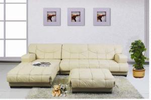 Quality leather living room sofa set0827# wholesale