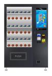 Food And Lunch Box Vending Machine With Double Tempered Glass Door, Payment