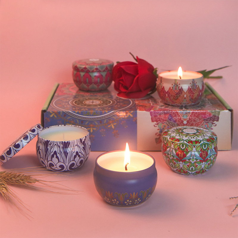 60mm Vegan Soy Candles , Handmade Long Lasting Smelling Candles Persimmon