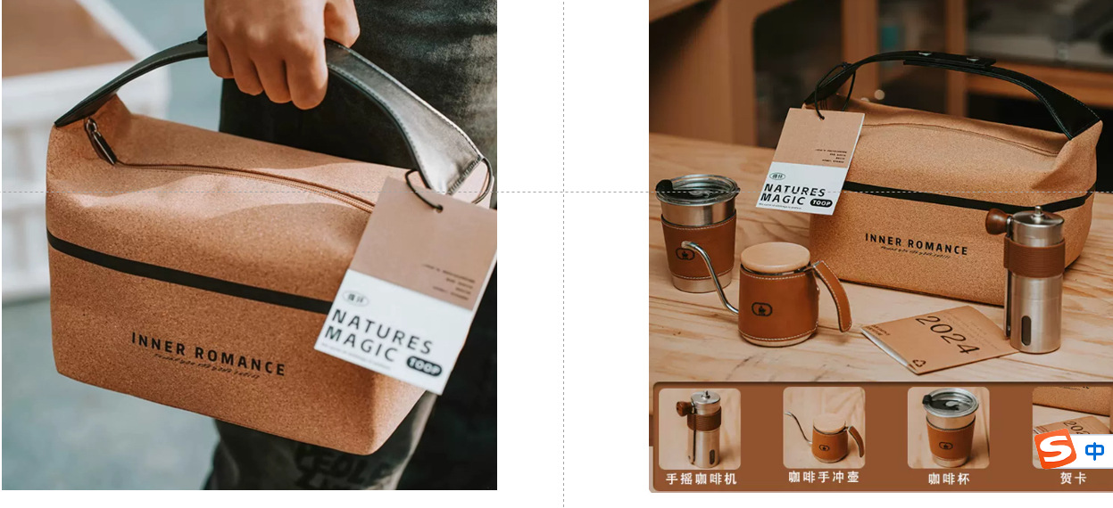 Stainless Steel Manual Coffee Grinder Set for Home Camping Morden Luxury Design Style