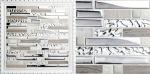 Natural Glossy Stone Bathroom Shower Wall Tiles , Peel And Stick Backsplash