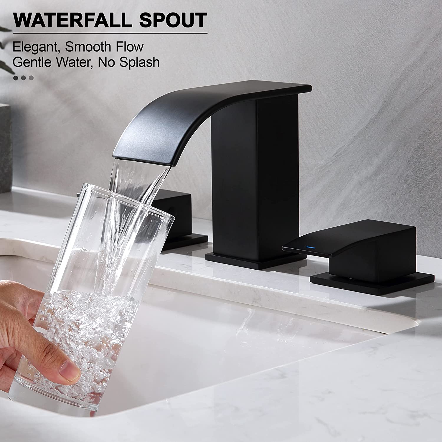 bath shower 3 hole single handle 2 basin heater rotating sink basin mixer kitchen torneira gourmet waterfall fauc