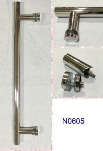 Quality SUS304 Polished Chrome shower handle / glass door handle N0605 wholesale