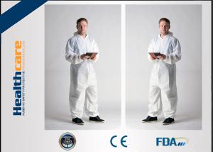 Quality Microporous Disposable Protective Coveralls / Disposable All In One Suits OEM wholesale