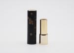 Black Round Lip Balm Containers Magnet Press Button Tube With Printing