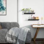 Black White Floating Shelves for Bedroom Living Room Bathroom Kitchen Customized
