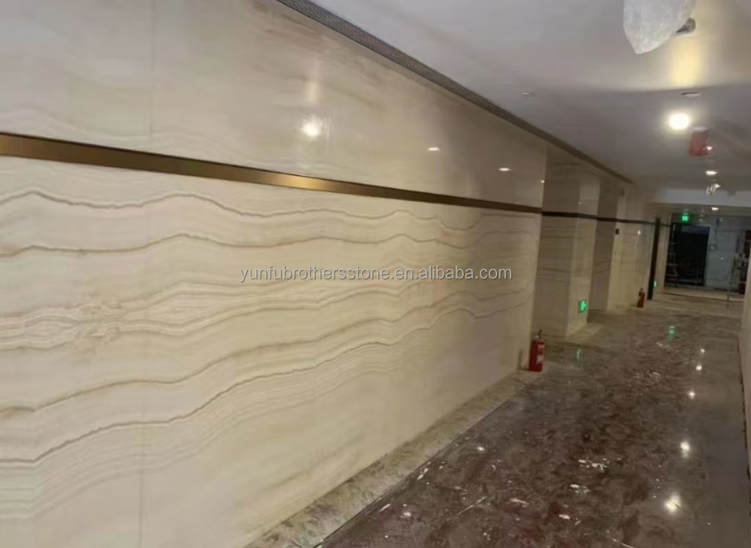 Modern Hotel Design Style Transparent White Jade Marble Slab for Wall and Floor