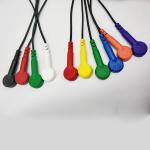 Compatible Schiller Ecg Cable , Stable Performance Black Ge ECG Lead Wires