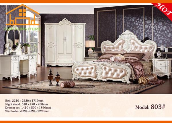 Luxury Elegent Princess Wooden Hand Carved antique Fancy Classical Bedroom