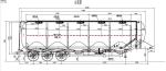 55cbm Flour Tank Semi Trailer Three Axles Stainless Steel Material