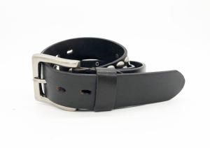 Quality Durable Mens Leather Studded Belt 3.2cm Width Black Color 319g Weight wholesale