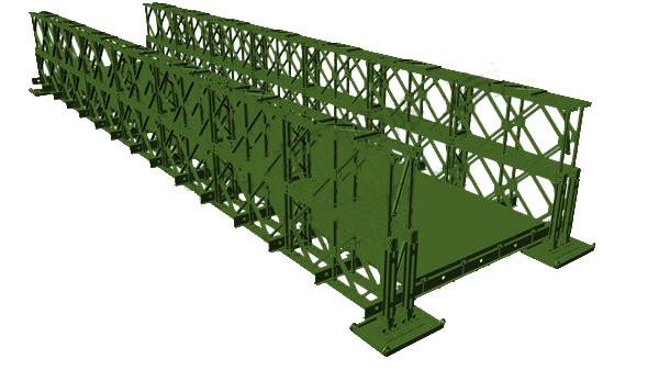 Cheap High Precision Strength Steel Bailey Bridge Triple Row Single Layer for sale