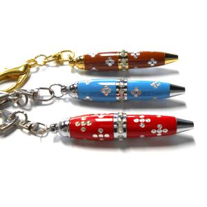 Quality Black Ink Mini Ballpoint Pen Keychain Baking Finish Sculpture wholesale