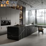 Solid Wood I Shape Kitchen Cabinet Wood Veneer Pantry Cupboards for Your Kitchen