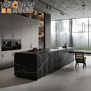Quality Solid Wood I Shape Kitchen Cabinet Wood Veneer Pantry Cupboards for Your Kitchen wholesale