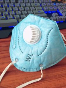 Quality Beauty ear-loop anti-smog Face Mask with valve for winter,white or blue,adult,breathable wholesale