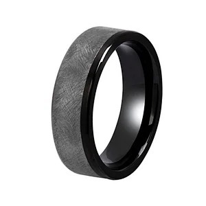6mm Domed Round Side Contemporary Men's Wedding Rings Luxury Tantalum Mens Ring