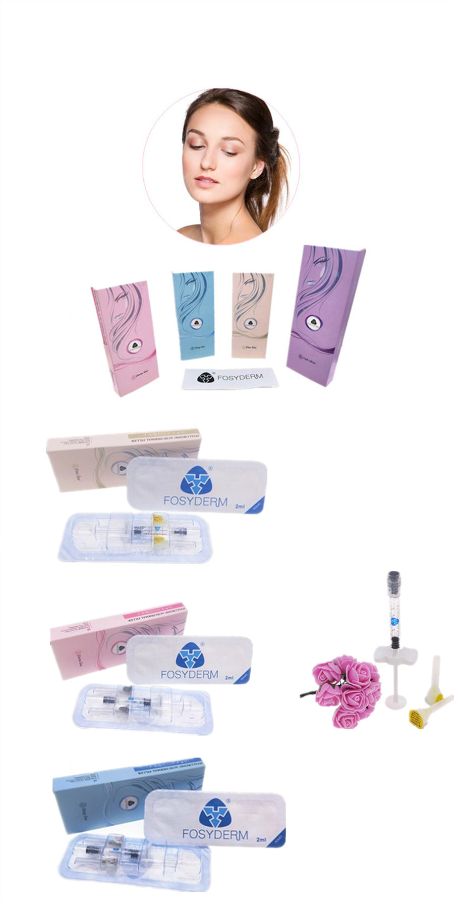 Fosyderm Hydrochloric Acid Lip Filler With Pre Filled Syringes For Skin Care
