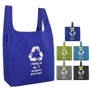Quality RPET 30cm 36x38cm PEVA Foldable Reusable Grocery Bags wholesale