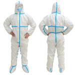 Non Woven Type 4 5 6 Hooded Microporous SF Disposable Protection Clothing With