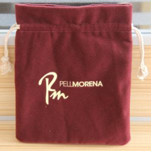 Quality Bracelet Package Bordeaux Velvet Drawstring Bag wholesale