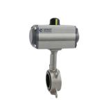 DN300 Pn16 Pneumatic Butterfly Valve Stainless Steel Ductile Iron Wafer