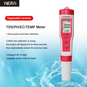Quality LR44 Button Cell 4 In 1 19990ppm Aquarium TDS PH Meter wholesale