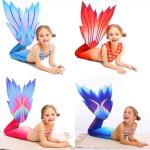 Beauty Flower Fin Swimmable Mermaid Tails For Girls , High Elasticity Fabric