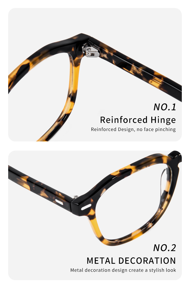 Unisex Acetate Optical Glasses Frame Ladies Men'S Ac Lens